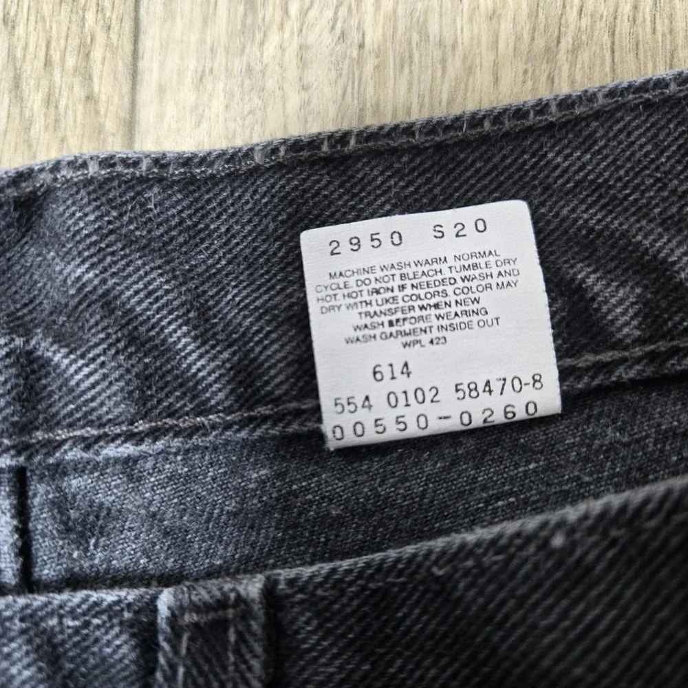 Vtg Levis 550 Jeans Black Relaxed Fit Tapered Leg Y2K 2002‎ Mens 33/34x34